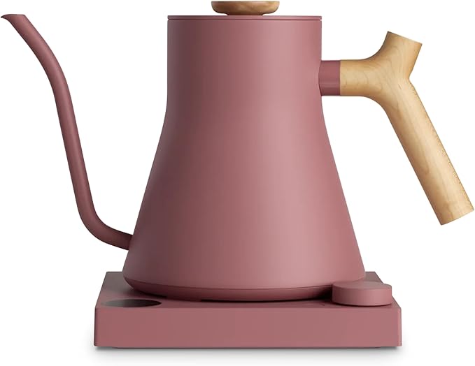 Gooseneck Electric Kettle, Brew Timer, 0.9 Liter | To-the-Degree Temp Control, Color LCD, Temp Hold, Stainless Steel, for Pour-Over Coffee & Tea, Quick Heating