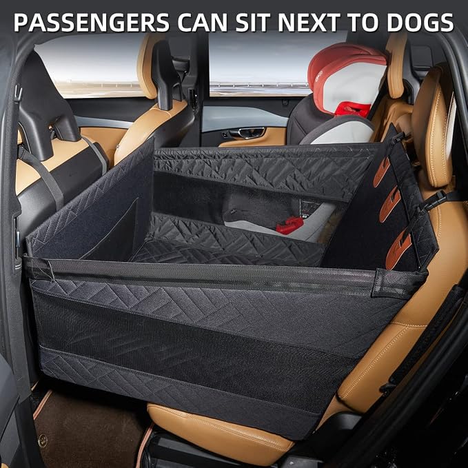 Large Dog Car Seat,Back Seat Extender for Dogs,Waterproof Medium Dog Seat Cover for Backseat, Pet Bed for Car Hammock