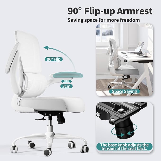 Office Chair - Ergonomic Desk Chair with Adjustable Lumbar Support, Mesh Computer Chair, Executive Chair for Home Office Comfortable Lumbar Support