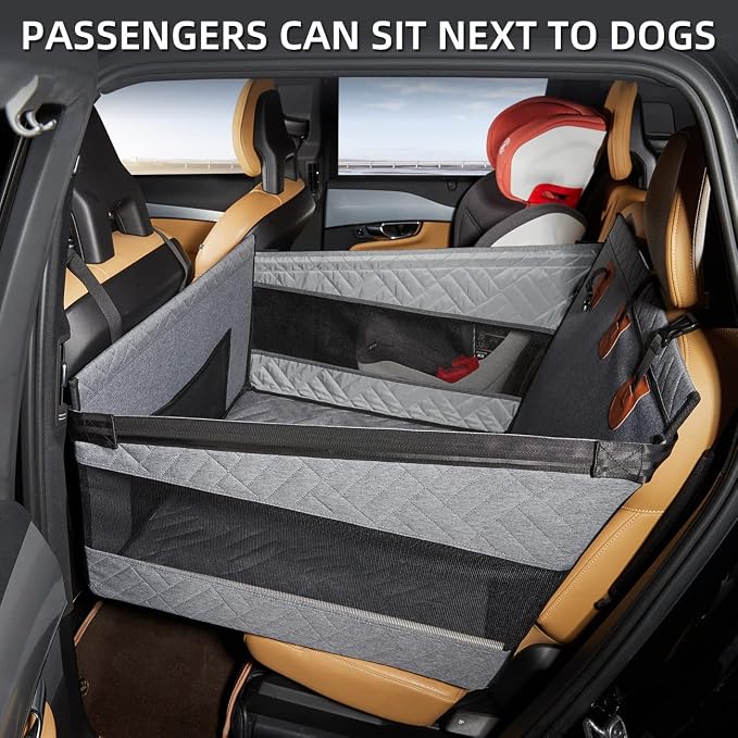 Large Dog Car Seat,Back Seat Extender for Dogs,Waterproof Medium Dog Seat Cover for Backseat, Pet Bed for Car Hammock