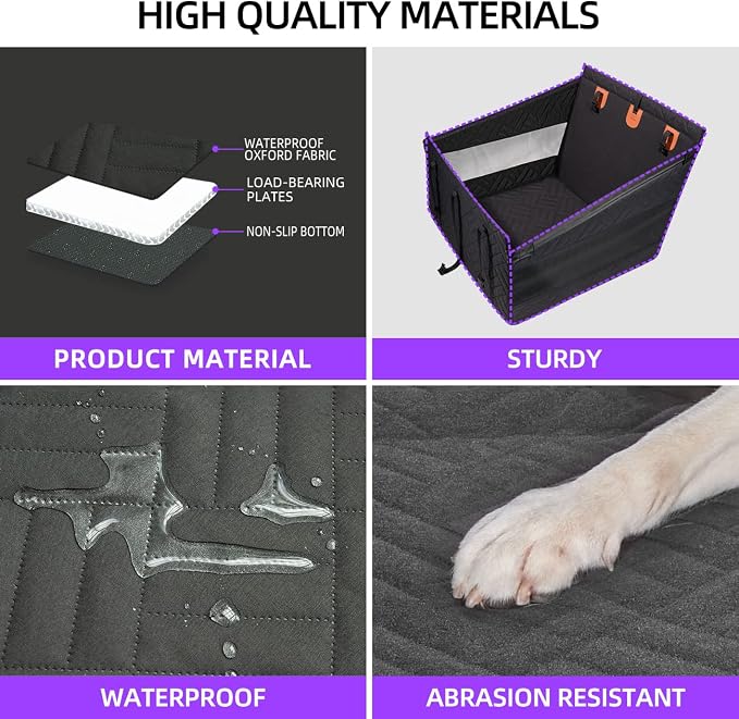 Large Dog Car Seat,Back Seat Extender for Dogs,Waterproof Medium Dog Seat Cover for Backseat, Pet Bed for Car Hammock
